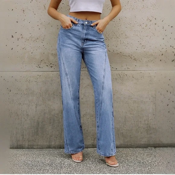 Commense Vintage Denim Straight Leg Pants - Picture 11 of 14